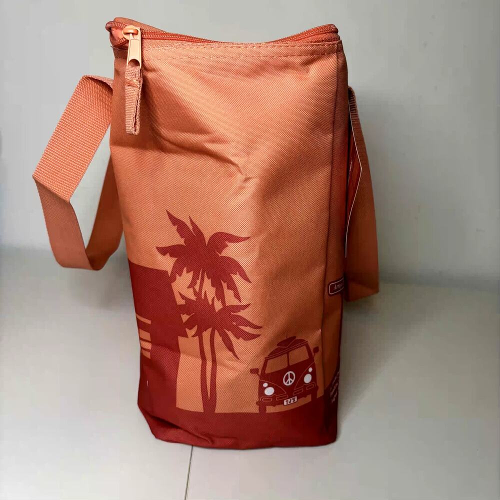 Trader Joe’s Large Reusable Insulated Cooler Bag Shopping Tote Peach Orange NWT! - Picture 8 of 14